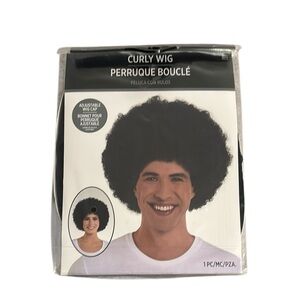 New In Package Curly Black Wig